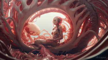 Arts numériques intitulée "Genesis Embryo" par Artcypia, Œuvre d'art originale, Image générée par l'IA
