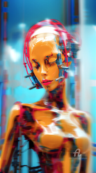 Arts numériques intitulée "Dummy Android 01" par Artcypia, Œuvre d'art originale, Image générée par l'IA