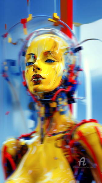 Arts numériques intitulée "Dummy Android 02" par Artcypia, Œuvre d'art originale, Image générée par l'IA