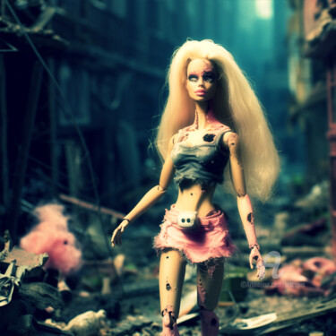 Arts numériques intitulée "Barbie's Clap End" par Artcypia, Œuvre d'art originale, Image générée par l'IA