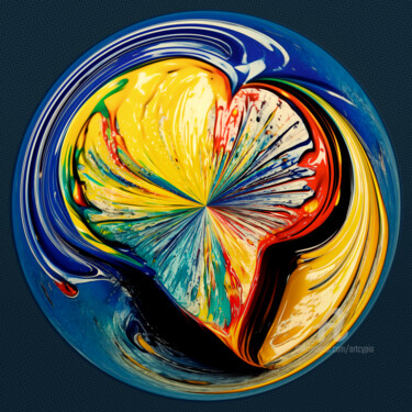 Arts numériques intitulée "Heart Earth" par Artcypia, Œuvre d'art originale, Travail numérique 2D