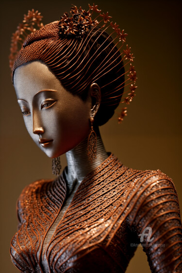 Arte digital titulada "Okasan Geisha" por Artcypia, Obra de arte original, Imagen generada por IA