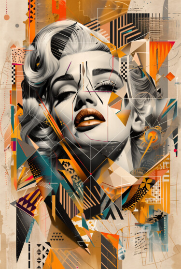 Arte digitale intitolato "Marilyn Monroe" da Artcypia, Opera d'arte originale, Collage digitale