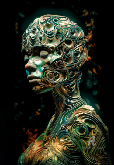 Arts numériques intitulée "Embodiment of a Cyb…" par Artcypia, Œuvre d'art originale, Image générée par l'IA