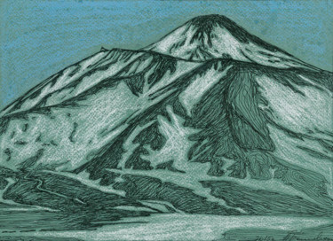 Drawing titled "Kamchatka. Avachins…" by Anastasiya Dashevskaya, Original Artwork, Ink