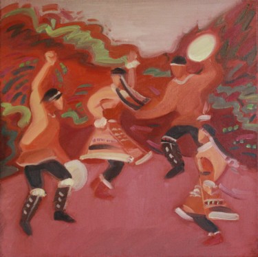 Pintura intitulada "Dance of Nurgenek" por Anastasiya Dashevskaya, Obras de arte originais, Óleo