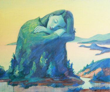 Sadness Mountain Peinture intitulée "Sadness Mountain" par Anastasiya Dashevskaya, Œuvre d'art originale, Huile