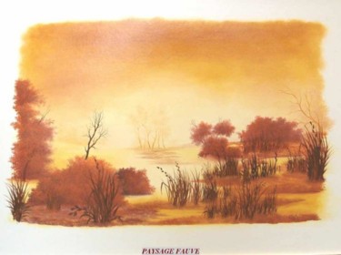 Peinture intitulée "Paysage" par Christian Geai, Œuvre d'art originale, Huile
