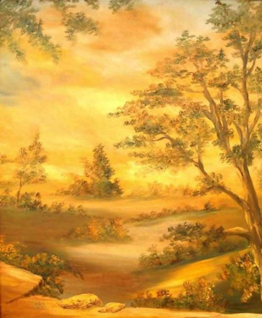 Peinture intitulée "Paysage" par Christian Geai, Œuvre d'art originale