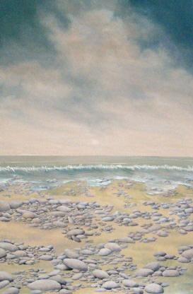 Peinture intitulée "Amarée basse" par Christian Geai, Œuvre d'art originale, Huile