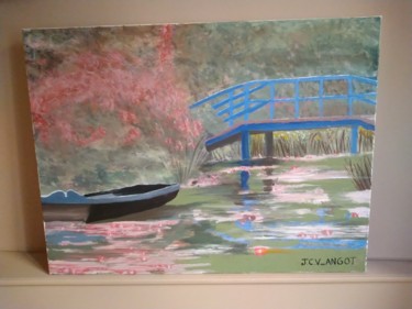 Painting titled "Giverny" by Jean Claude Vangeon Angot, Original Artwork, Oil