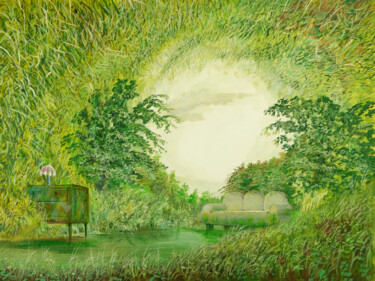 Painting titled "nature room / Natur…" by Artdemo, Original Artwork, Oil