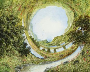 Картина под названием "world turning / Wel…" - Artdemo, Подлинное произведение искусства, Масло