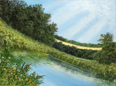 Malerei mit dem Titel "flexibel nature / F…" von Artdemo, Original-Kunstwerk, Öl