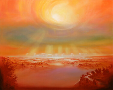Painting titled "Atmosphäre" by Artdemo, Original Artwork, Oil