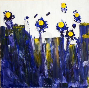 Картина под названием "Wild flowers" - Andy Rudgeri, Подлинное произведение искусства, Масло