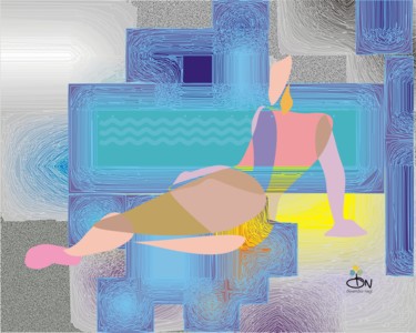 Digital Arts titled "reclining-2.jpg" by Devendra Negi, Original Artwork, Digital Painting