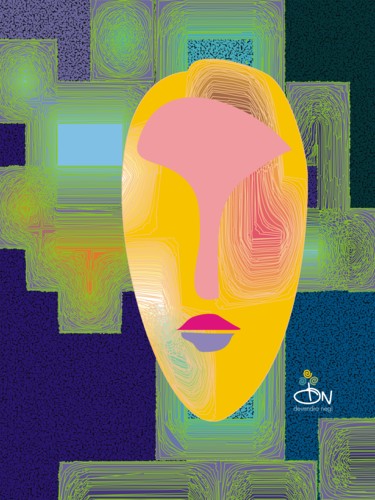 Digital Arts titled "the-face-1.jpg" by Devendra Negi, Original Artwork, Digital Painting