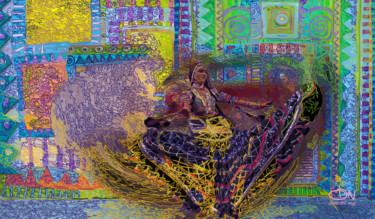 Digital Arts titled "kalbelia-dancer-raj…" by Devendra Negi, Original Artwork, Digital Painting