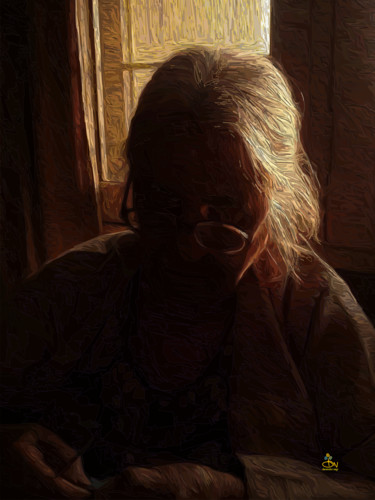 Digital Arts titled "my-mother.jpg" by Devendra Negi, Original Artwork, Digital Painting