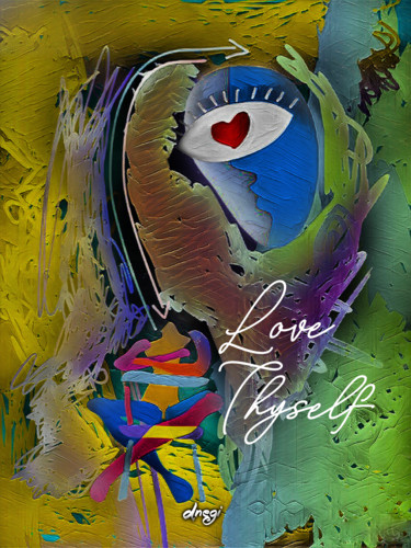 Digital Arts titled "love-thyself-2-desi…" by Devendra Negi, Original Artwork, Digital Painting