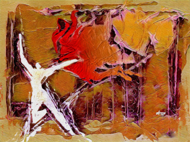Digital Arts titled "3-fire-agni.jpg" by Devendra Negi, Original Artwork, Digital Painting