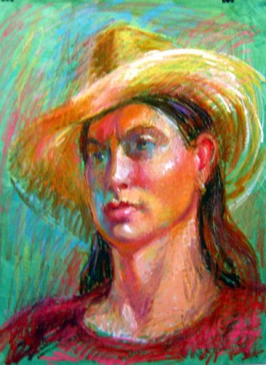 Painting titled "PORTRAIT OF LARA" by Mel Delija, Original Artwork, Oil