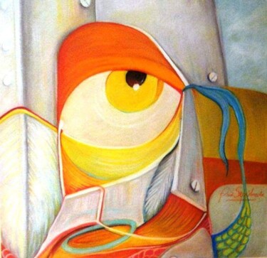 Картина под названием "Señor de las Nubes" - Paz Sepúlveda, Подлинное произведение искусства, Пастель