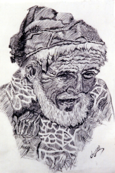 Dibujo titulada "Pescatore" por Accarò, Obra de arte original, Tinta