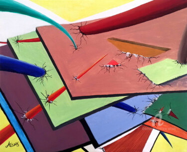 Peinture intitulée "Game Over" par Accarò, Œuvre d'art originale, Acrylique