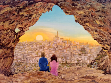 Painting titled "Matera: Nuovi Orizz…" by Accarò, Original Artwork, Oil