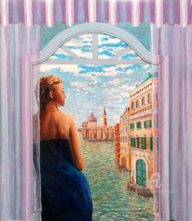 Painting titled "La Serenissima" by Accarò, Original Artwork, Oil