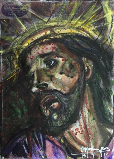 Pintura titulada "“JESÚS DEL RESCATE,…" por Arte Literatura Vida Orozcocampos, Obra de arte original, Acuarela