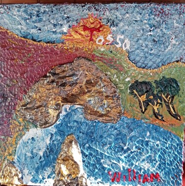 Pintura titulada "Costa Brava" por Arte William Arjona Niebla, Obra de arte original, Acrílico Montado en Bastidor de camill…