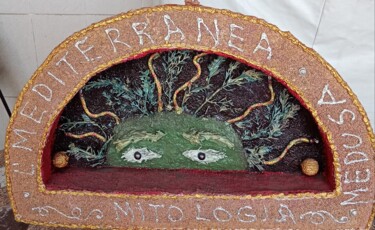 Pittura intitolato "Mitología Griega Me…" da Arte William Arjona Niebla, Opera d'arte originale, Cartapesta