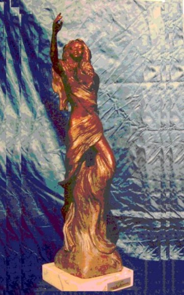 Sculpture titled "VITTORIA" by Angelo Pisciotta, Original Artwork, Metals