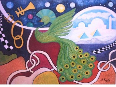 Painting titled "Medio Oriente" by Angelo Pisciotta, Original Artwork
