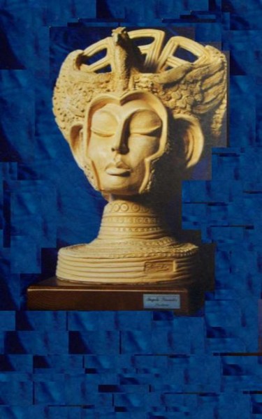 Sculpture intitulée "donna aquila" par Angelo Pisciotta, Œuvre d'art originale, Terre cuite