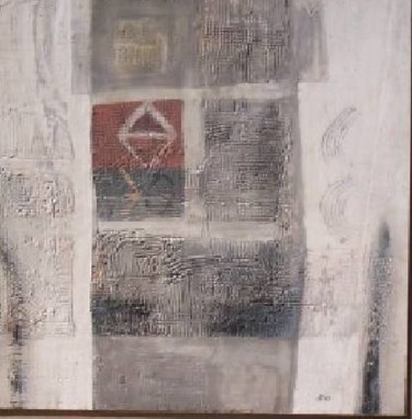 Pintura titulada "Rombo sobre gris" por Gerardo Pablo Apud  Vanini, Obra de arte original