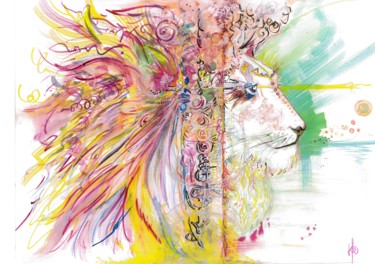 Peinture intitulée "Lion" par Artéâme, Œuvre d'art originale