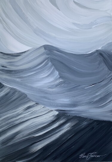 Картина под названием "''Somewhere in the…" - Elena Tuncer, Подлинное произведение искусства, Акрил Установлен на Деревянная…