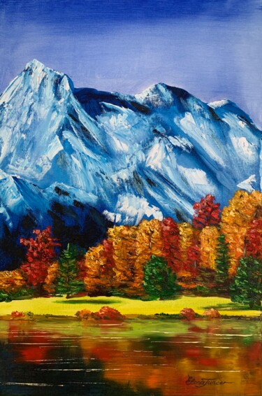 Painting titled "''Autumn Vitality''…" by Elena Tuncer, Original Artwork, Oil