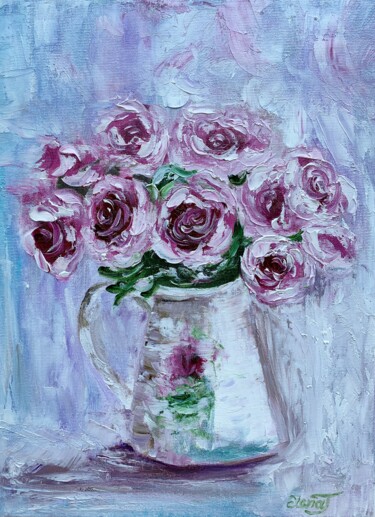 Peinture intitulée "''Rose's Perfume''…" par Elena Tuncer, Œuvre d'art originale, Huile