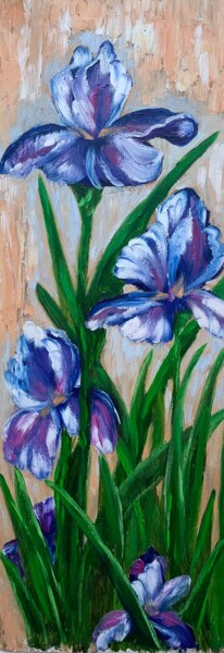 Painting titled "''Iris's Forest'' P…" by Elena Tuncer, Original Artwork, Oil