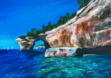 Painting titled "''Daydream''Seascap…" by Elena Tuncer, Original Artwork, Oil