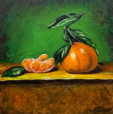 Картина под названием "'Winter Oranges'Ora…" - Elena Tuncer, Подлинное произведение искусства, Масло
