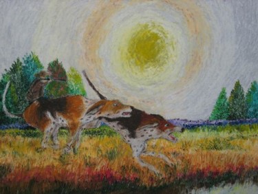 Pittura intitolato "scene di caccia" da Damiano Corona, Opera d'arte originale, Altro