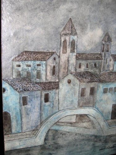 Pittura intitolato "scorcio di venezia 2" da Damiano Corona, Opera d'arte originale, Altro