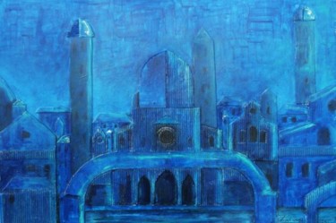 Pittura intitolato "monocromo blu venez…" da Damiano Corona, Opera d'arte originale, Altro