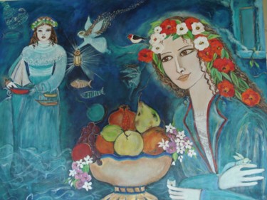 Pintura titulada "Los frutos de mi al…" por Maika, Obra de arte original, Acrílico